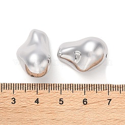 CCBプラスチックビーズ  ナゲット  プラチナ  22x14x12mm  穴：2mm&nbsp;CCB-B003-06P