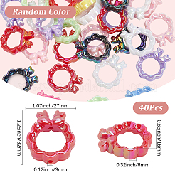 40Pcs UV Plating Acrylic Beads&nbsp;OACR-SP0001-84