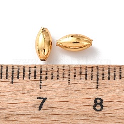 真鍮ビーズ  ライス  ラックめっき  長持ちメッキ  カドミウムフリー＆鉛フリー  24KGP本金メッキ  6.5x3mm  穴：0.8mm&nbsp;KK-C157-57G