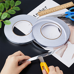 PVCプラスチックエッジバンディング  DIYテーブル用の粘着ベニヤエッジトリム  戸棚  家具  装飾トリム  銀  10x0.1mm  約50m /ロール&nbsp;DIY-WH0488-79B