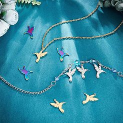 12Pcs 3 Colors 201 Stainless Steel Pendants&nbsp;STAS-UN0033-80