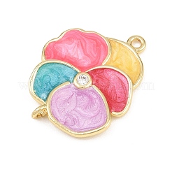 Brass Enamel Connector Charms&nbsp;KK-L275-57G-06