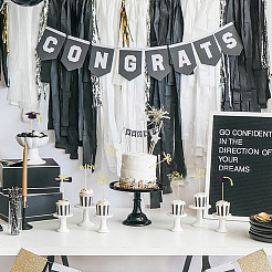 10Pcs Graduation Theme Paper Cake Insert Card Decoration&nbsp;AJEW-WH0270-500A