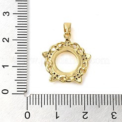 Brass Micro Pave Cubic Pendants&nbsp;KK-M099-07G