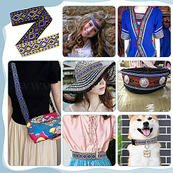 Ethnic Style Polyester Trim&nbsp;OCOR-WH0074-13