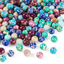 96Pcs 6 Styles Dyed Natural and Synthetic Imperial Jasper Dyed Beads&nbsp;G-TA0002-40
