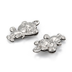 変色しない316サージカルステンレスペンダント  クマ  ステンレス鋼色  17x13x4mm  穴：1.2mm&nbsp;STAS-C026-18P