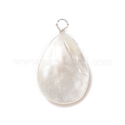 Natural Trochus Shell Copper Wire Pendants&nbsp;PALLOY-JF01656