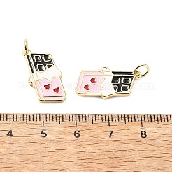 Brass Enamel Pendants&nbsp;KK-L237-013G