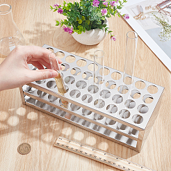 40 Holes Stainless Steel Multi-Use Tube Display Racks&nbsp;AJEW-WH0596-765A