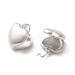 Brass Heart Hoop Earrings for Women&nbsp;EJEW-Q024-06P