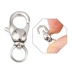 Tarnish Resistant 304 Stainless Steel Swivel Lobster Claw Clasps&nbsp;X-STAS-R065-10