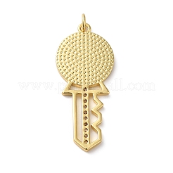 Rack Plating Brass Pave Cubic Zirconia Enamel Pendants&nbsp;KK-O142-30G
