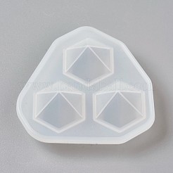 シリコンモールド  レジン型  UVレジン用  エポキシ樹脂ジュエリー作り  ダイヤモンド  ホワイト  71x74x26mm&nbsp;X-DIY-E005-03B