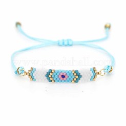 Glass Seed Braided Bead Bracelet&nbsp;LS-BJEW-A121-52