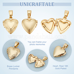 Rack Plating Brass Locket Pendants&nbsp;FIND-UN0015-53A