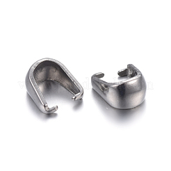 変色しにくい304ステンレススチールのスナップオンベイル  ステンレス鋼色  7x6x4mm  ピン：1mm&nbsp;STAS-P223-04P