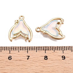 Rack Plating Alloy Glass Pendants&nbsp;FIND-N005-14A