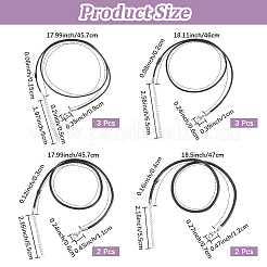 10Pcs 4 Styles Round Leather Cord Necklaces Making&nbsp;MAK-CL0001-06A