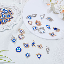 40Pcs Zinc Alloy Rhinestone Connector Charms & Pendants Kits&nbsp;FIND-HY0004-30
