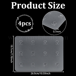 透明PVC鎮痛包帯ボード4枚  長方形  透明  269x197x0.7mm&nbsp;PVC-PH0001-41A