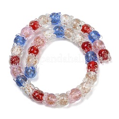 Gold Sand Lampwork Beads Strands&nbsp;LAMP-P069-02A-06