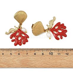 304 Stainless Steel Enamel Stud Earrings&nbsp;EJEW-JE07476