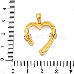 Brass Micro Pave Cubic Zirconia Pendants&nbsp;KK-V009-17G