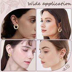 5 Piars 5 Style Brass Micro Pave Clear Cubic Zirconia Hoop Earrings&nbsp;EJEW-BBC0001-99