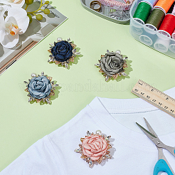 4Pcs 4 Colors Flower Cloth Pins&nbsp;JEWB-GO0001-17