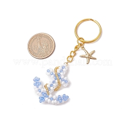 Iron Glass Seedbead Keychain&nbsp;KEYC-MZ00034-02