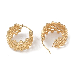 Ion Plating(IP) 201 Stainless Steel Hoop Earrings&nbsp;LS-EJEW-I309-29G