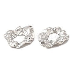 変色しない304ステンレススチールペンダント  ナゲットチャーム  ステンレス鋼色  29.5x24x3.5mm  穴：2.5mm&nbsp;STAS-E182-21P
