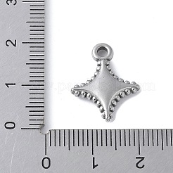 304ステンレスペンダント  星のチャーム  変色防止  ステンレス鋼色  18.5x15x3mm  穴：2mm&nbsp;STAS-E548-04P