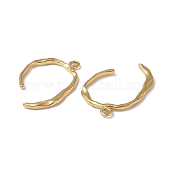 イオンプレーティング（IP）304ステンレスペンダント  18KGP本金メッキ  27x22.5x2mm  穴：1.6mm&nbsp;STAS-C066-22G