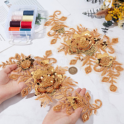 1 Pair Polyester Embroidery Sequin Costume Accessories&nbsp;DIY-CY0002-39
