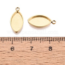 304 Stainless Steel Pendant Cabochon Component&nbsp;STAS-Q113-18A-G