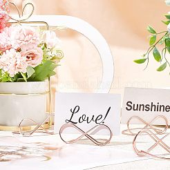 鉄の場所のカードホルダー  家庭の誕生日パーティーの結婚式の装飾のため  ローズゴールド  64~74x57.5x27mm&nbsp;LS-ODIS-WH0011-13RG