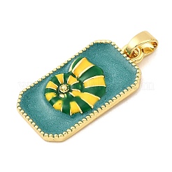 Brass Enamel Pendants&nbsp;KK-C134-38G-01