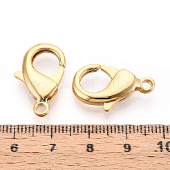 真鍮カニカン  長持ちメッキ  ニッケルフリー  18KGP本金メッキ  22.5x14x4mm  穴：2.4mm&nbsp;KK-YW0004-01E-G