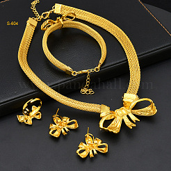 Alloy Pendant Necklaces & Stud Earrings & Bangles & Rings Sets&nbsp;FS-WGECFB6-01