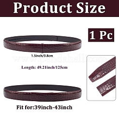 Cowhide Leather Crocodile Skin Pattern Waist Belts for Men&nbsp;AJEW-WH20020-437A