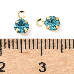Brass Glass Charms&nbsp;KK-C097-08G-02
