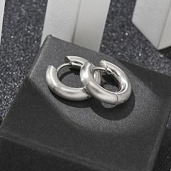 Frosted 304 Stainless Steel Huggie Hoop Earrings for Women&nbsp;EJEW-C096-32F-P