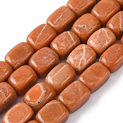 天然石レッドアベンチュリンビーズ連売り  直方体の  15~20x12~16x11~14mm  穴：1.2mm  約22~23個/連  15.59~16.02''（39.6~40.7センチメートル）&nbsp;G-H331-B02