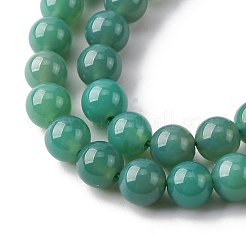 Natural Green Onyx Agate(Dyed & Heated) Beads Strands&nbsp;G-K393-A03-6mm