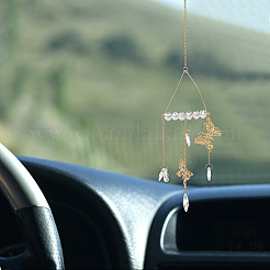 3Pcs 3 Styles Crystal Glass Teardrop Suncatchers Prisms Car Hanging Pendant Decorations&nbsp;HJEW-PH01676