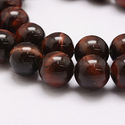 Natural Tiger Eye Bead Strands&nbsp;G-P230-13-14mm