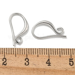 真鍮のピアスフック  長持ちメッキ  鉛フリー＆カドミウムフリー  プラチナ  16x2mm  穴：1.7mm  ピン：0.8mm&nbsp;KK-L075-008P
