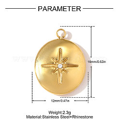 304 Stainless Steel Pendants&nbsp;STAS-OY010-77G